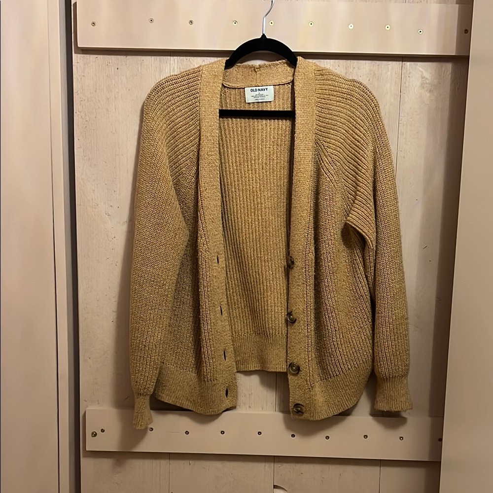 Old Navy Mustard Yellow Open Cardigan Sweater